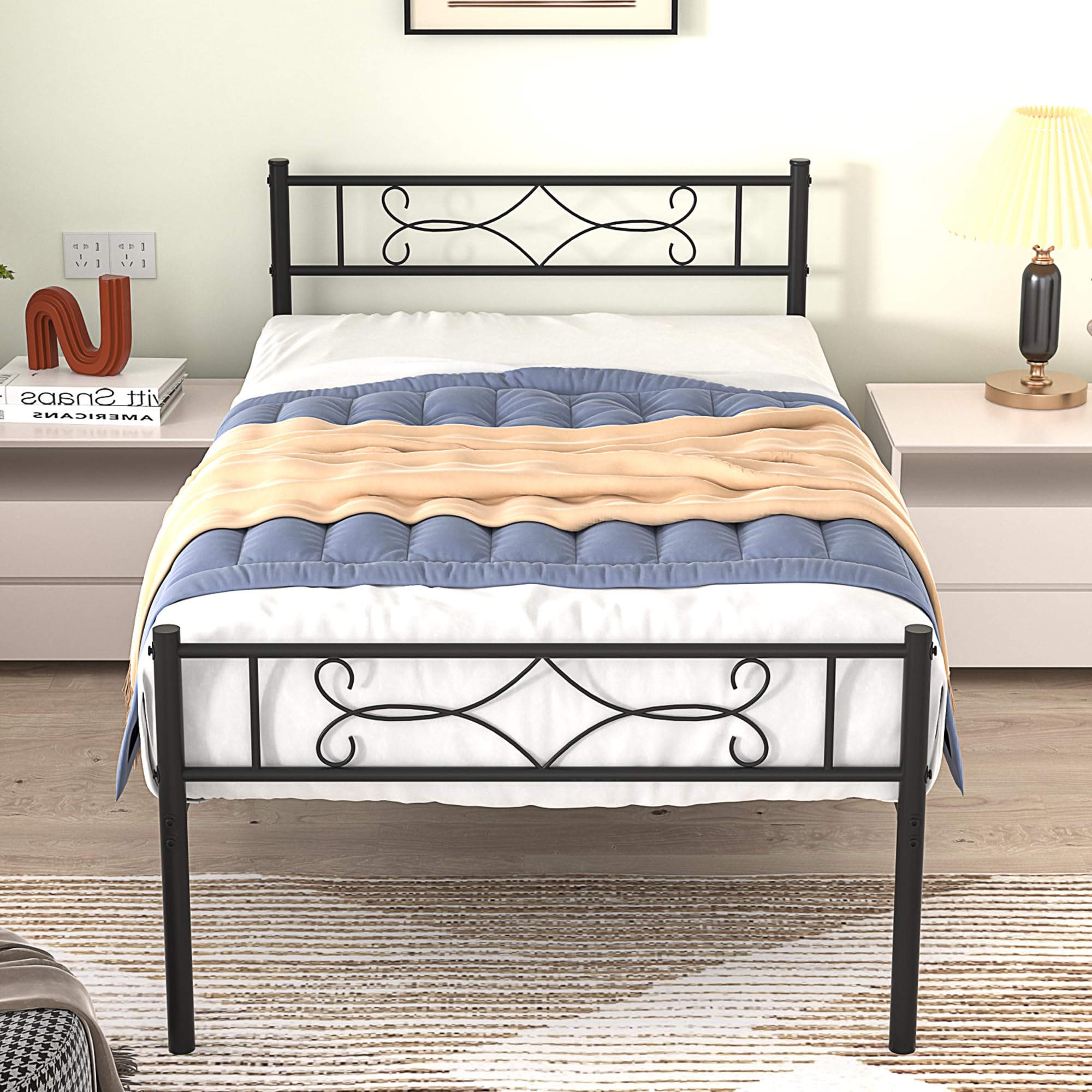 Amazon.com: VECELO Twin Size Daybed Frame Metal Platform/Mattress
